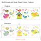 colour options for bird house wall stickers