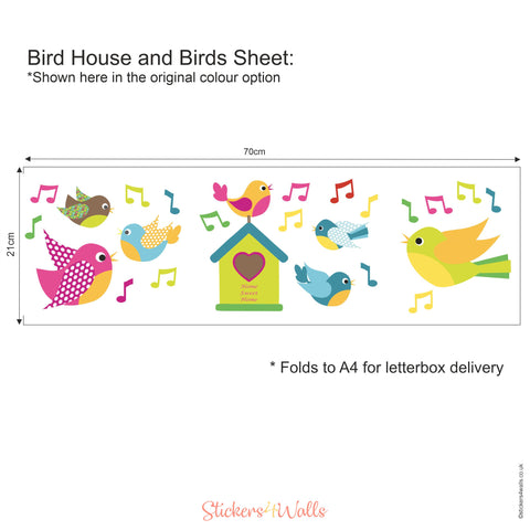 colourful bird stickers for teenagers