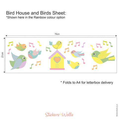 colour choices for bird house wall stickers