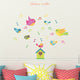 room photo of colourful bird house wall stickers