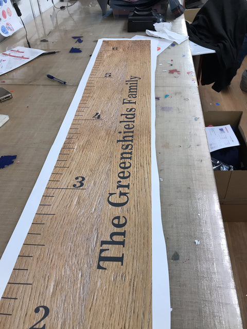 personalised stick on height chart ruler