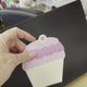 laptop sticker in shape of a cup cake