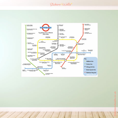 Half price Key Stage 2 Reading Map Custom Size 120cm x 90cm