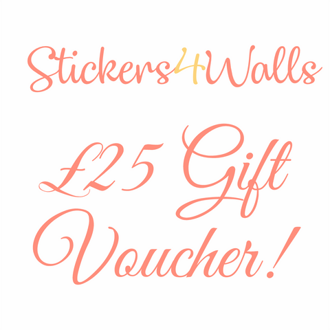 gift voucher for fabric wall stickers