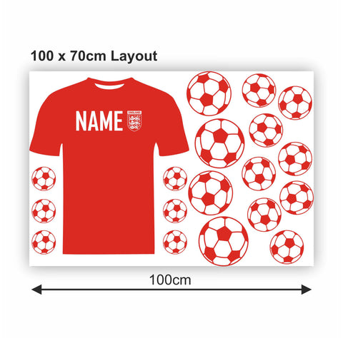 Personalised Football Themed Wall Sticker - Reusable, Removable