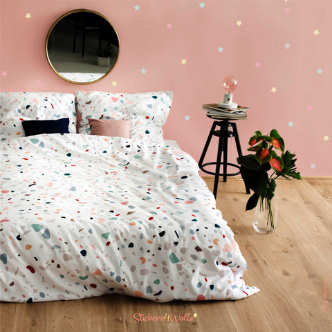 Star Shaped Fabric Wall Stickers - Reusable Fake Wallpaper effect