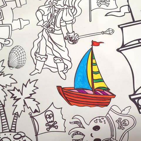 pirate theme colouring wall stickers